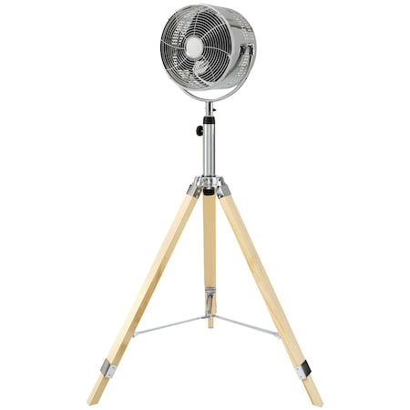 Edendirect 10 in. Tripod Pedestal Fan, 3-Speed Adjustment, Multiple Wide Angle Standing Fan IR-STANDRETRO10C