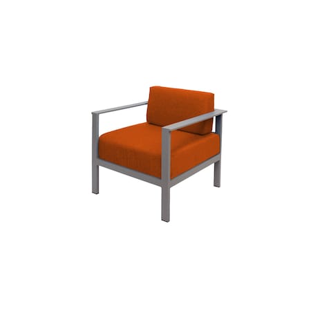 Bfm Seating Belmar Armchair with Sunbrella cushions, Soft Gray Frame PH6102SG-14086