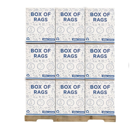 Supremeplus New Color Knit T-Shirt Cleaning Rags, 675 lbs. Pallet, 27x 25 lbs. Boxes, 27PK SP-1490