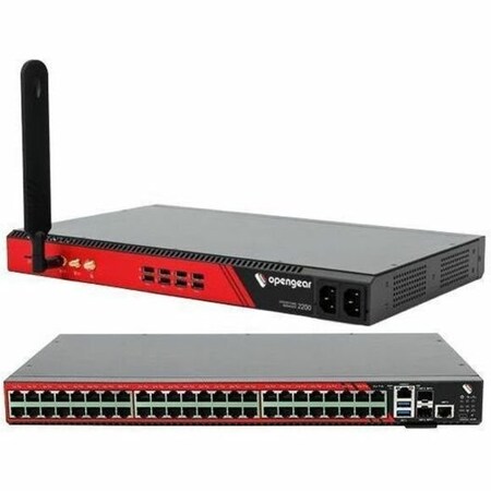 Opengear 48 SELECTABLE SERIAL PORTS, X86 4-CORE CPU, 8G RAM, 64G SSD, 10GBE SFP+, DOCKER OM2248-10G-L