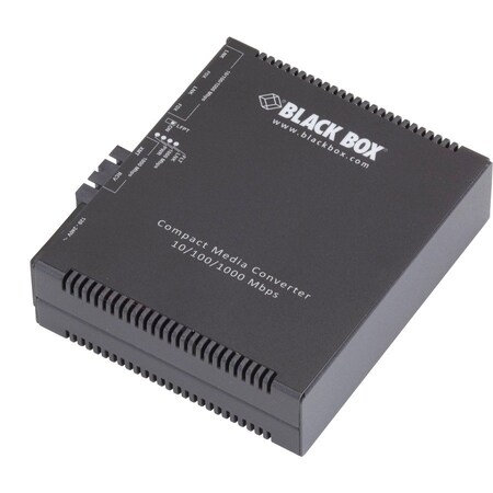 Black Box Black Box Media Converter, Ethernet to Singlemode Fiber SC, 10/100/1000 Mbps LGC5152A