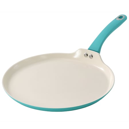 Martha Stewart Everyday Rexford 11 Inch Ceramic Nonstick Aluminum Pancake Pan in Teal 141000.01
