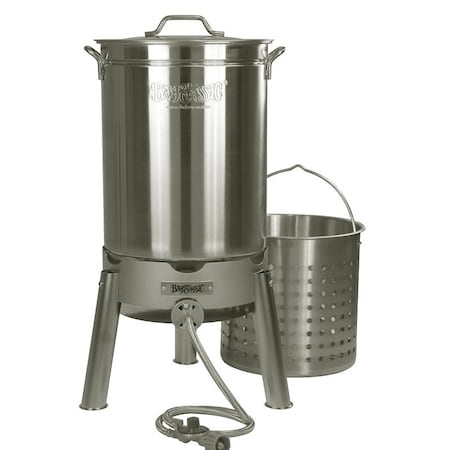 Bayou Classic Cooker Kit, 58,000 Btu, Propane, 1-Burner, Stainless Steel KDS-144