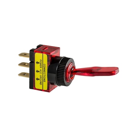 Auveco Illuminated Toggle Switch-Red 13523