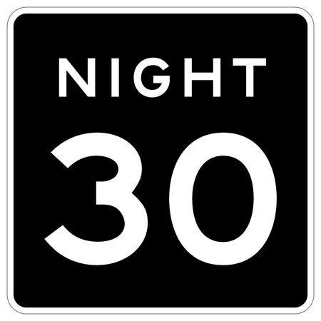 Sign Solutions Usa Traffic Sign, 24 in Width, Aluminum Sign, Square DUS12DWT2424R2-3P30