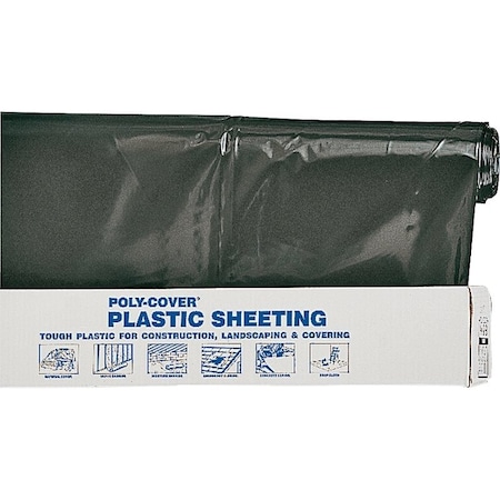 Orgill Bulk Nails Orgill Poly 6X12-B Poly Film, 100 ft L, 12 ft W, Black CF0612B
