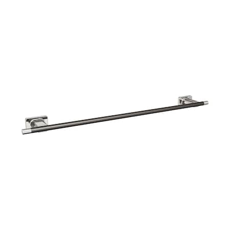 Amerock Esquire Polished Nickel/Gunmetal Contemporary 24 in 610 mm Towel Bar BH26615PNGM