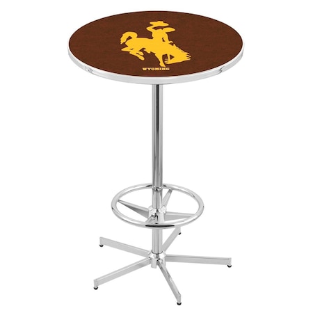 Holland Bar Stool Co 42" Chrome Wyoming Pub Table, 36" dia. Top L216C4236Wymng
