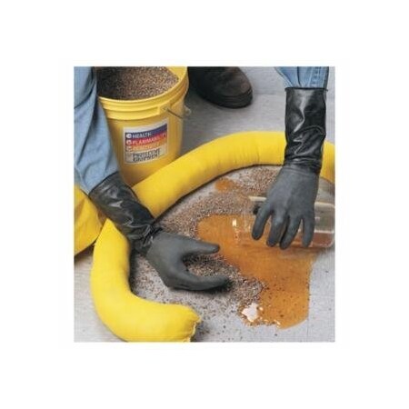 Showa Butyl II Chemical-Resistant Gloves, Medium, Black 845-874-08