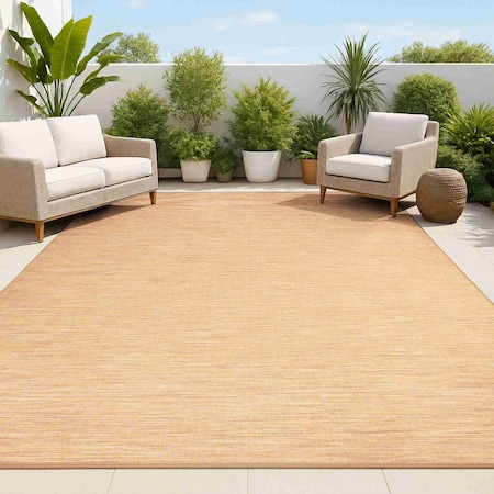 Jonathan Y Ethan Modern Flatweave Solid Orange 3 ft. x 5 ft. Indoor/Outdoor Area Rug TSN100C-3