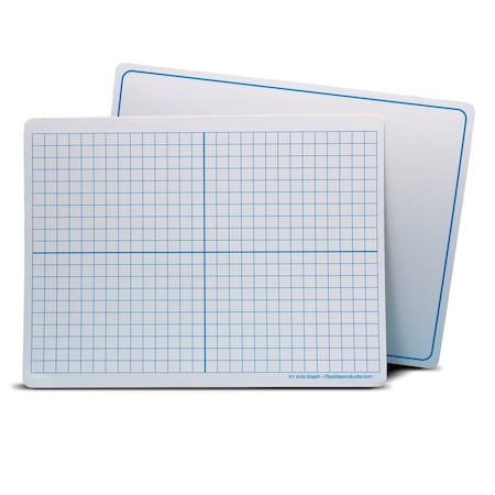 Flipside 9" x 12" Magnetic, XY Axis, Two-Sided, Dry Erase Learning Mat - 24 Pack 11202