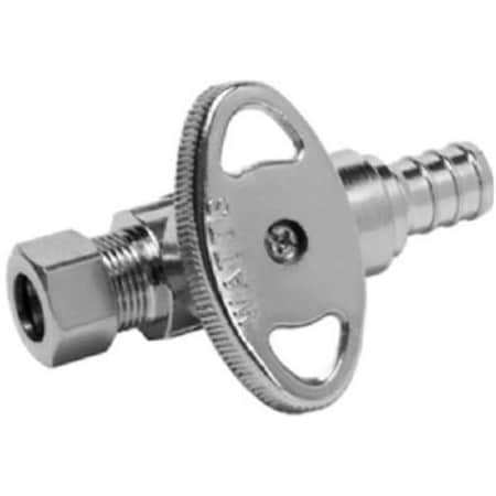 Homestead 0.5 in. Straight Stop Valve Brass Barb Insert HO931715