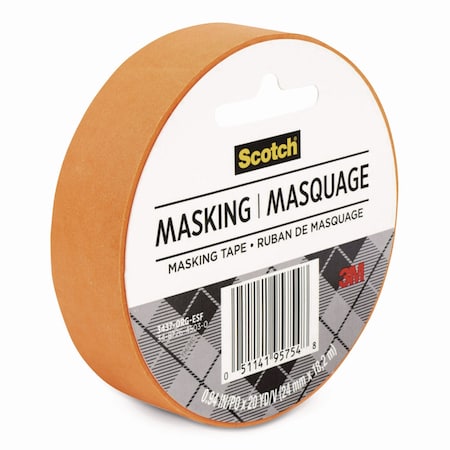 Scotch Expressions Masking Tape, 3in Core, 0.94in x 20 yds, Tangerine 3437-ORG