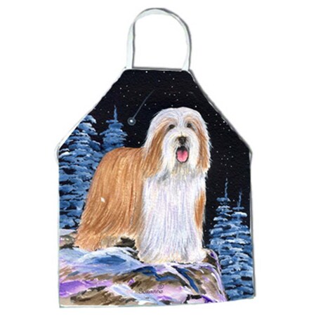 Carolines Treasures Starry Night Bearded Collie Apron - 27 x 31 in. SS8451APRON