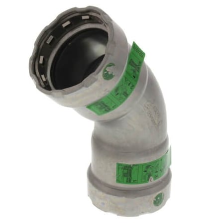 Viega MegaPress 45 elbow P1 1 P2 1 carbon steel zinc-nickel coating 25240