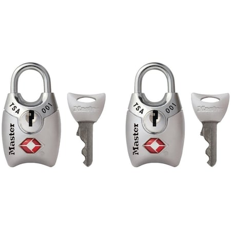 Master Lock LUGGAGE LOCK 1 in.W, 2PK 4689T