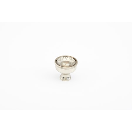 Schaub 1-1/4in Sonata Concave Round Cabinet Knob White Brass Finish 927-WB