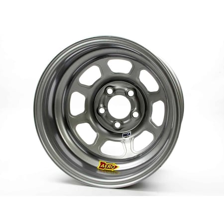 Aero Race Wheels 52-085020 52 Series 2 in. Back Spacing IMCA Rolled Wheel, Silver, 15 x 8 in. ARW52-085020