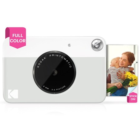 Kodak Printomatic Digital Instant Print Camera, Uses Zink 2x3 Photo Paper, Gray RODOMATICGR