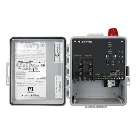 Sje-Rhombus ControlPanel, 7to15A, Single, 120to230VAC EZID1W114C3A4A6A10E24F30A