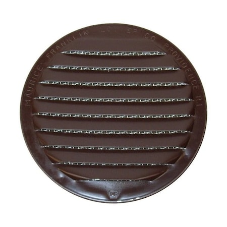 Prontitud 6 in. Louver with Screen Aluminum Round, Brown - 0.09 PR1838404