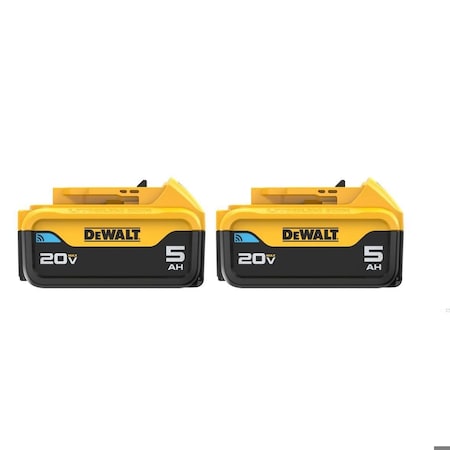 Dewalt 20V MAX Battery 2-Pack, 5.0 Ah, Li-Ion DCB205BT-2