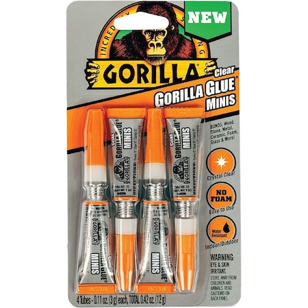 Gorilla Glue 0.42 Oz. Clear Mini All-Purpose Glue, 4PK 4541702