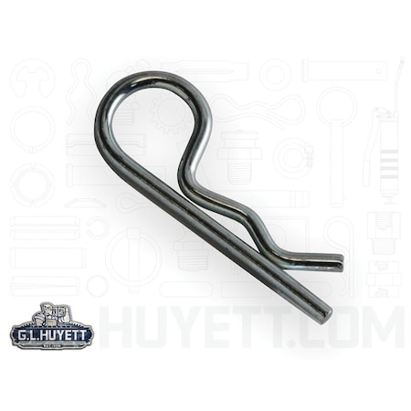 Huyett Bridge Pin, Zn Plt Spg Stl, .054 Wire Dia x .969 L x .240 In Eye Dia x Fits 3/16 to .25 Shft BP-0002