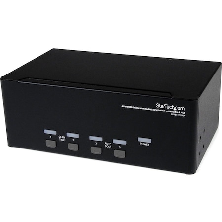 Startech.Com 4 Port Triple Monitor DVI USB KVM Switch SV431TDVIUA