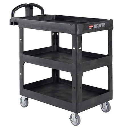 Rubbermaid Commercial Utility Cart, 600 lb Load Capacity, 3 Shelves, 44 in L, 25 6/25 in W, 47 in H 2196862