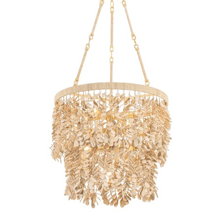 Corbett Lighting Naxos 8 Light Chandelier in Vintage Gold Leaf Finish 552-24-VGL