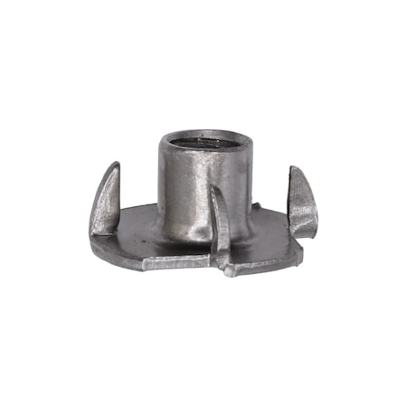 Auveco Tee Nuts 1/4in-20 x 5/16in 4 Prong Slimline, 100PK 11325