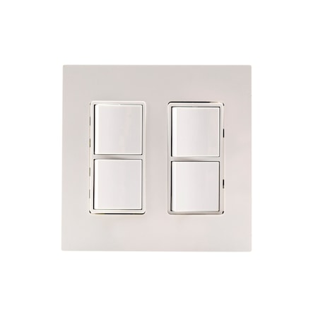 Eurofase Dual Duplex Switch White Wall Plate And Gang Box EFDWPW