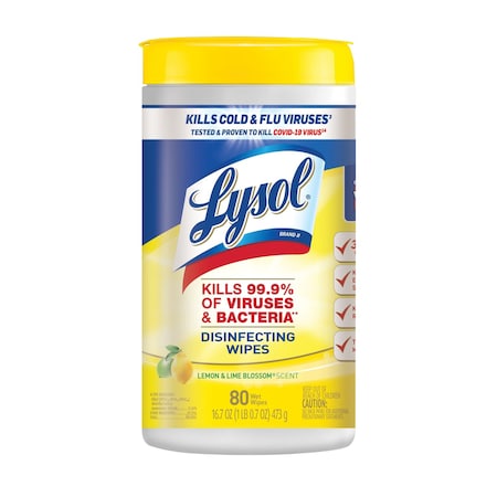 Reckitt Benckiser Lysol Disinfecting Wipes 80 Count Lemon & Lime Blossom, 6PK 77182