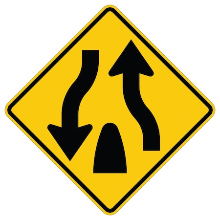 Sign Solutions Usa Traffic Sign, 36 in Width, Aluminum Sign, Diamond DUS12HYE3636W6-2