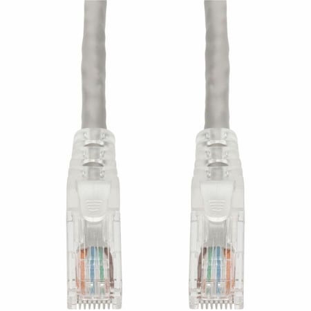 Add-On 14FT GRAY CAT 6 PVC ETHERNET CABLE SNAGLESS EASY CLEAR BOOT TAA RJ-45 M/M ADD-14FCAT6-GY-TAA