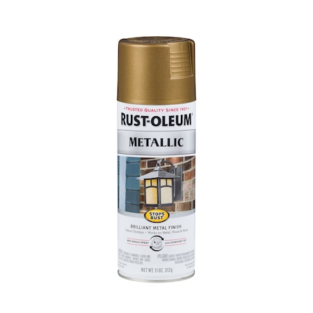 Rust-Oleum Rust Preventative Spray Paint, Champagne Bronze, Metallic, Solvent, 11 Oz 313142