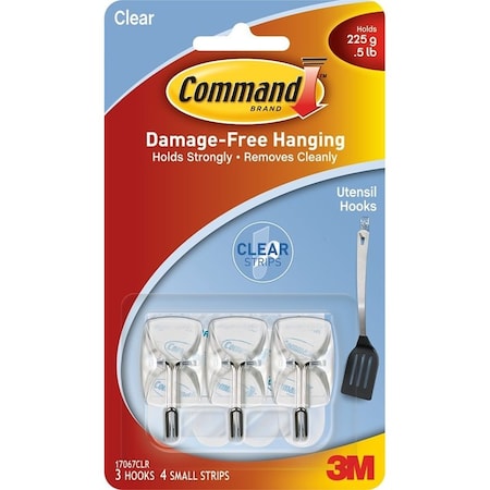 Command Hooks Utensil Clear 17067CLR-ES