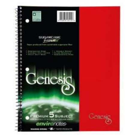 Roaring Spring Paper Products Genesis Five Subject Notebook, 12PK 13115