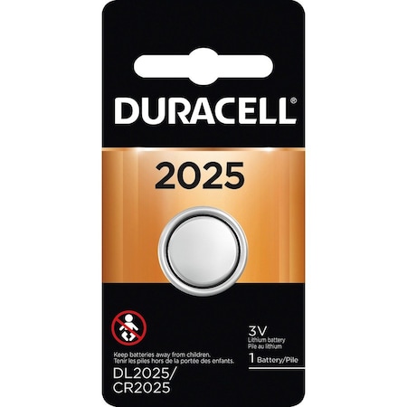 Duracell 3V Lithium Coin Cell Battery BR2025, 280-205, SB-T14, 5003LC, ECR2025 DL2025B