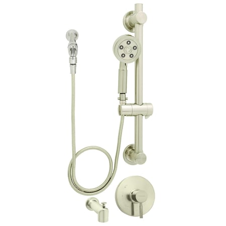 Speakman Trim, Handicap Shower, and Tub System (Valve Not included), 1.75 GPM, Brushed Nickel SLV-1090-ADA-BN-E175