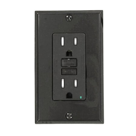 Leviton Self-Test GFCI Receptacle, Tamper Resistant Duplex, 15 Amp, 125 Volt, 5-15R NEMA GFTR1-E