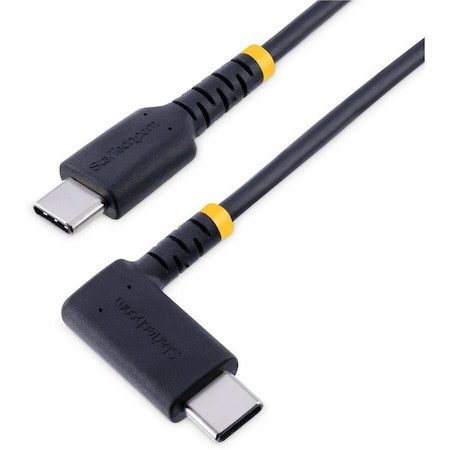 Startech.Com 1FT 30CM USB C CHARGING CABLE RIGHT ANGLE - 60W PD 3A - HEAVY DUTY FAST CHARGE USB-C CABLE - R2CCR-30C-USB-CABLE