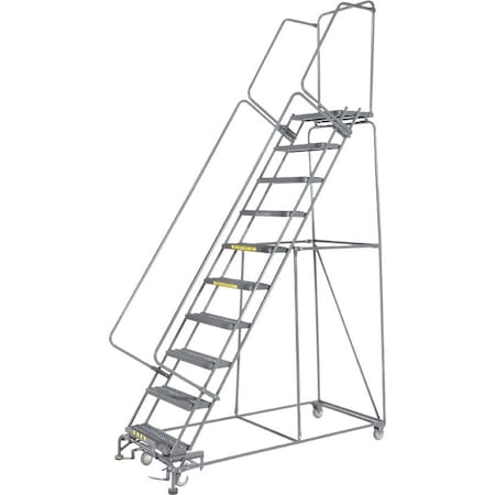 Ballymore Safety Rolling Ladder, Steel, 100 in.H 103214GSU