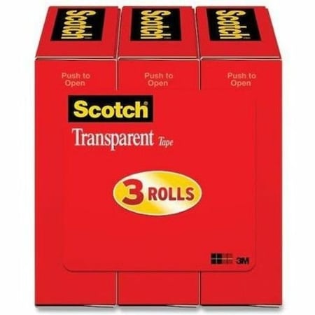 3M Office Tape, Polyolefin Backing, PK3 600K3