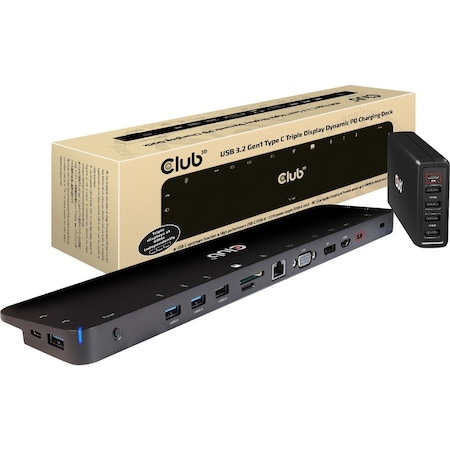 Club 3D B.V USB GEN 1 TYPE C TRIPLE DISPLAY DOCK IS AN ALL-IN-ONE SOLUTION, WITH VIDEO PORTS CSV-1564W100