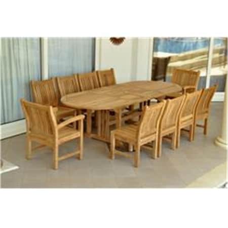 Anderson Teak Sahara Oval Extended Dining Table Set-78