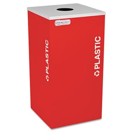 Ex-Cell Kaiser Kaleidoscope Collection Recycling Receptacle 24 gal Ruby Red RCKDSQPLRBX