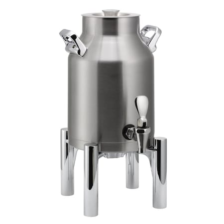 Service Ideas Thermo-Urn Dairy Dispenser 1.5-Gallon Vacuum Insulated Dispenser with Round Leg in Brushed Stainless DD15BSRN