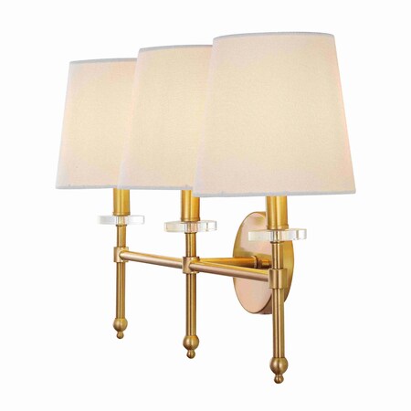 Jonathan Y Olivia 23" 3-Light Contemporary Traditional Candlestick Metal/Crystal LED Vanity, Brass Gold JYL9921A